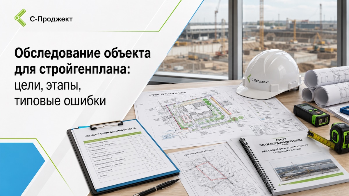 Обследование объекта для стройгенплана от исходных данных до технического заключения